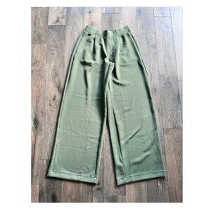 OFFLINE Aerie ChillUp Trousers Size XS Military Green Wide Leg Lounge Pants NWT